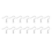 Boucles d'oreilles crochets x14 - Acier inoxydable argenté - Créalia