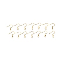 Boucles d'oreilles crochets x14 - Acier inoxydable doré - Créalia