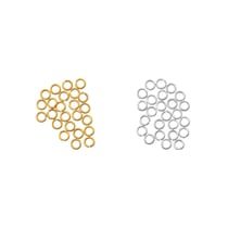 Anneaux brisés x50 - 3 mm - Acier inoxydable doré - Créalia