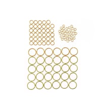 Anneaux brisés x100 - 3/5/10 mm - Acier inoxydable doré - Créalia