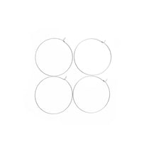Boucles d'oreilles créoles x4 - 40 mm - Acier inoxydable argenté - Créalia