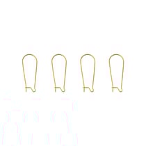 Boucles d'oreilles dormeuses x4 - 33 mm - Acier inoxydable doré - Créalia