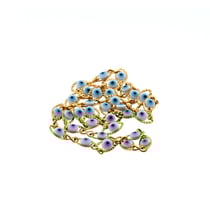 Chaîne oe il grec - 50 cm - Acier inoxydable doré - Créalia