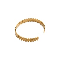 Bracelet jonc ondulé - Acier inoxydable doré - Créalia