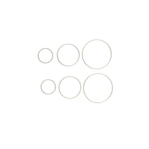 Anneaux x6 - 20/30/40 mm - Acier inoxydable argenté - Créalia