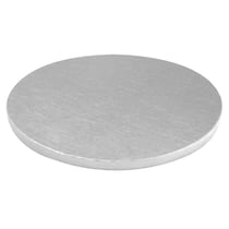 Carton rond - argent - diamètre 30cm - Gatodéco