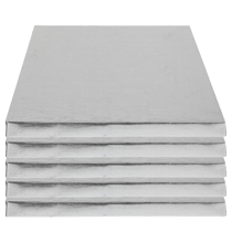 5 Supports Carre Argent 30X30Cm Gatodeco