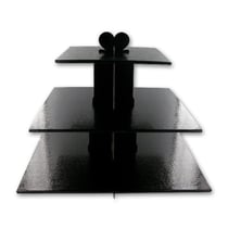 Présentoir cupcakes 3 étages carrés - noir - Gatodéco