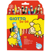 Lot 12 crayons de couleurs maxi Giotto - be-bè