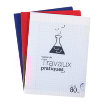Cahier de travaux pratiques - 24 x 32 cm - 80 pages grands carreaux - Cultura