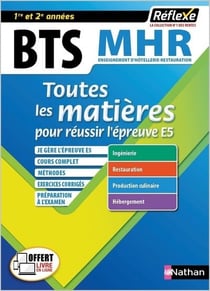 BTS MHR : toutes les matières : 1re et 2e années (édition 2019)