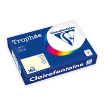 Ramette de papier - 250 feuilles A4 21 x 29.7 cm - 160 g/m² - Trophée - Clairefontaine - Ivoire