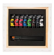 Set de peinture acrylique avec châssis + pinceaux Campus - 8 tubes
