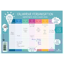 Calendrier 2025/2026 Oberthur - 12 mois - Bien s'organiser - 23 x 18 cm