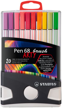 Lot de 20 feutres - STABILO - ColorParade - Pen 68 Brush Arty