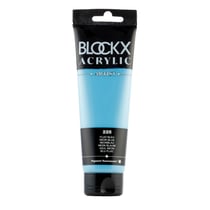 Tube 120 ml de peinture Blocks Acrylic - Fluo bleu - Opaque