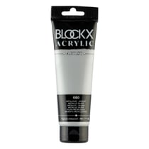 Tube 120 ml de peinture Blocks Acrylic - Métalique argent - Opaque