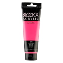 Tube 120 ml de peinture Blocks Acrylic - Fluo rose - Opaque