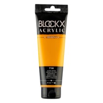 Tube 120 ml de peinture Blocks Acrylic - Jaune indien - Opaque