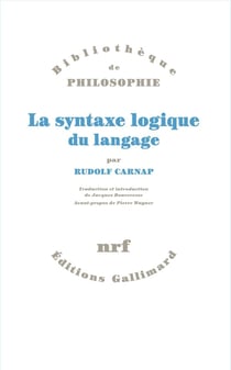 La Syntaxe logique du langage