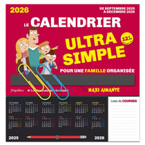 Frigobloc : Le calendrier Ultra Simple pour une famille organisée (édition 2026)