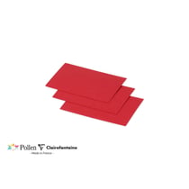 25 cartes Pollen 70x95 mm  - Rouge groseille