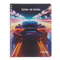 Cahier de textes spirale - Voiture - 17x22cm 