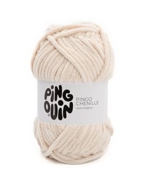 Pelote de fil à tricoter/crocheter Pingouin - Pingo Chenille - Vanille