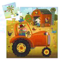 Puzzle silhouette 16 pièces - Le tracteur