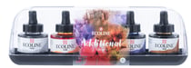 5 flacons de 30 ml d'encre liquide pour aquarelle Ecoline - Couleurs vives