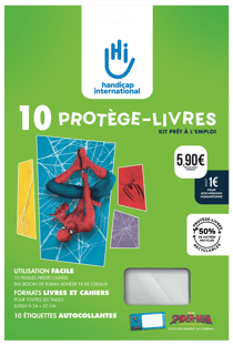 Lot de 10 protège-livres Handicap International