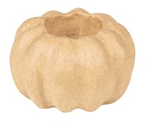 Support à décorer bougeoir citrouille Décopatch - 8,5 x 8,5 x 4,5 cm - Papier mâché