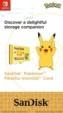 Carte micro SDXC 256GB Pikachu pour nintendo Switch