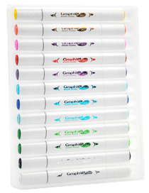 Lot de 12 marqueurs acryliques double pointe - Graph’it Go - Essential