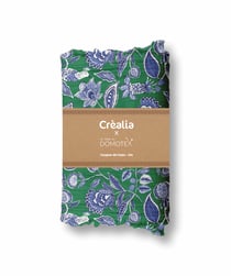 Tissu en gaze de coton Domotex - 200 x 130 cm - Vert / Bleu