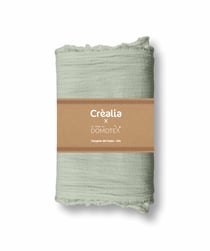 Tissu en gaze de coton Domotex - 200 x 130 cm - Vert de gris