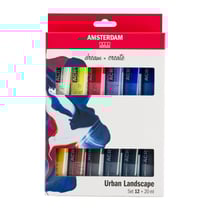Lot de 12 tubes 20 ml de peinture acrylique Amsterdam Standard Series - Paysage urbain