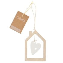 Suspension bois et céramique maison - Créalia
