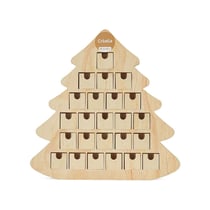 Calendrier de l’Avent en bois - Sapin tradition - Créalia