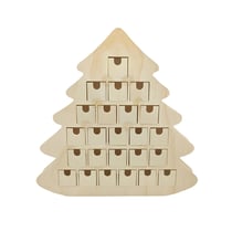 Calendrier de l’Avent en bois - Sapin tradition - Créalia