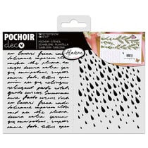 Pochoir Aladine - Ecriture & gouttes - 13 x 18 cm
