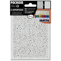 Pochoir Aladine - Confettis - 10,8 x 14 cm