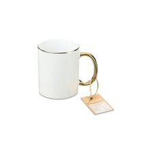 Mug sublimable - anse dorée - 340 ml - Créalia