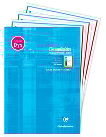 Bloc écriture Clairefontaine - A4 - Spé DYS - 100 pages 5 mm