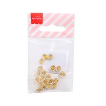 Lot de 20 perles rondes La Petite Epicerie - 7 mm - Dorée phosphorescent