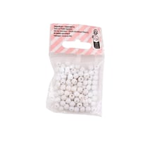 Lot de 100 perles rondes La Petite Epicerie - 6 mm - Blanc