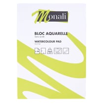 Bloc aquarelle 25 x 18 cm - 300g/m2 – 20 feuilles - Monali