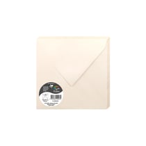 20 enveloppes Pollen 165x165 mm - Ivoire irisé