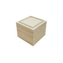 Boîte en bois à décorer - 10 x 10 x 8cm - Créalia
