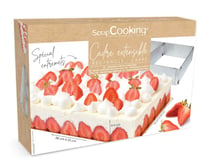Cadre à pâtisserie extensible rectangle ScrapCooking® - Inox